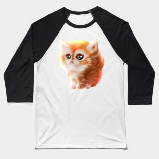 Fluffy Kitten Baseball T-Shirt